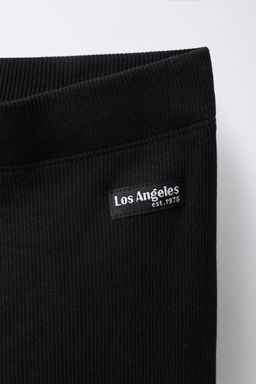 RIBBED LEGGINGS WITH LABEL - Zara фото 3