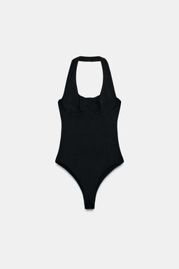 BODY HALTER AROS COMBINADO / Negro - Zara фото 5