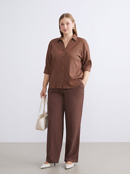 Beli Lastikli Keten Kar???ml? Kad?n Pantolon