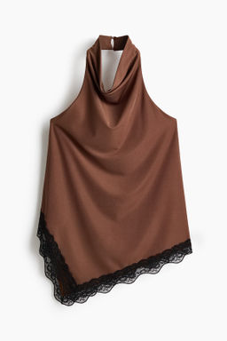 Top halter con ribete de encaje - H&m фото 2