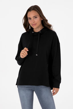 Kad_n Siyah Sweatshirt Sepette S_rpriz _ndirim