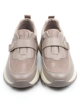 03-A238-5 DK. BEIGE Кроссовки женские (натуральная кожа)