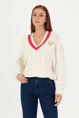 Женский кремовый свитер - U.s. polo assn фото 8