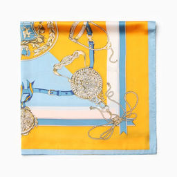 Платок женский MINAKU 70*70 см, горчичный  фото 3