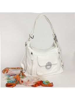 Сумка женская искусственная кожа Guecca-1673 (рюкзак-change), 2отд, белый SALE 235161 - Adelia фото 6