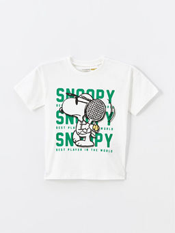 Bisiklet Yaka Snoopy Bask?l? Erkek Bebek Ti??rt