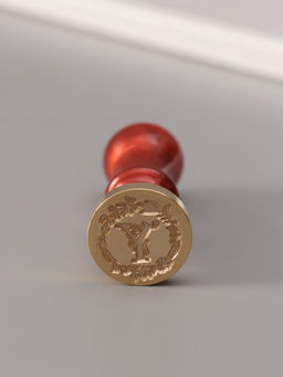 Печать для сургуча с пластиковой ручкой «Венок с буквой Y», 2.5×2.5×6.3 см