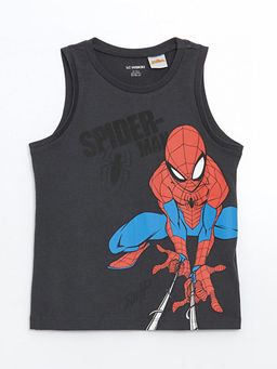 Bisiklet Yaka Spider-Man Bask?l? Erkek ?ocuk Atlet