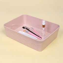 Цена за 2 шт. Контейнер для хранения "Пинто ФЛО", цвет пудровая роза, 30*22*8см