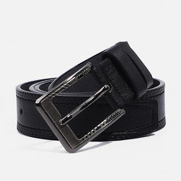Ремень мужской, ширина 3,5 см, винт, пряжка металл, цвет чёрный