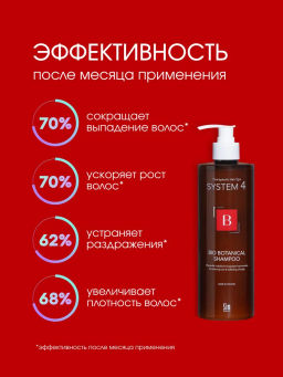 System 4 Биоботанический шампунь, 500 мл - Sim sensitive фото 6