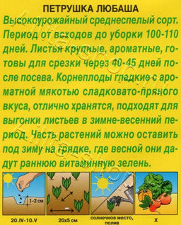 Петрушка Любаша корневая 2г (Аэлита)