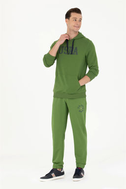 U. S. Polo Assn Мужская зеленая базовая толстовка с капюшоном - U.s. polo assn фото 12