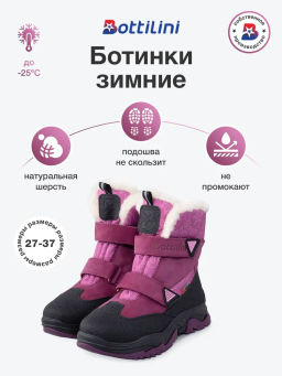 BL-244(37) Ботинки цвет сиреневый (шерсть) - Bottilini фото 13