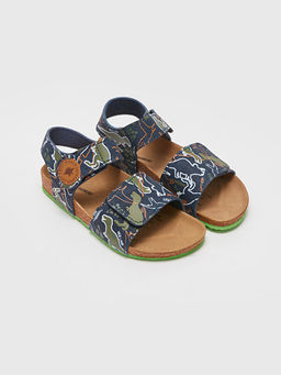 Bask?l? C?rt C?rtl? Erkek ?ocuk Sandalet