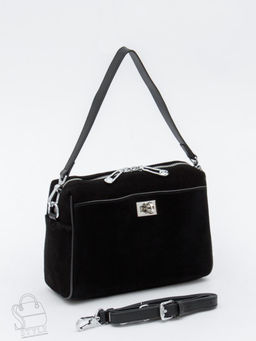 Сумка женская кожаная 6169Q black Polina&Eiterou