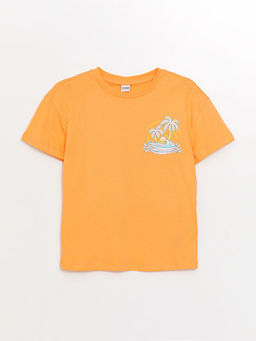 Bisiklet Yaka Bask?l? K?sa Kollu K?z ?ocuk Ti??rt