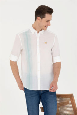 U. S. Polo Assn Мужская белая рубашка с длинным рукавом - U.s. polo assn фото 9