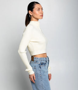 Джемпер #КТ1228, кремовый