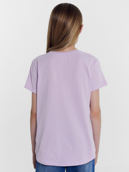 Футболка для девочек фиолетовая с печатью - Mark formelle фото 4