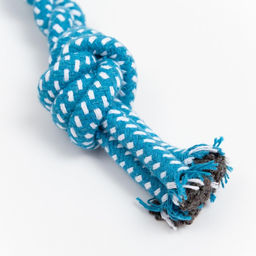 Игрушка канатная Трио, 40-50 г, до 20 см, бирюзовая - Пижон фото 4