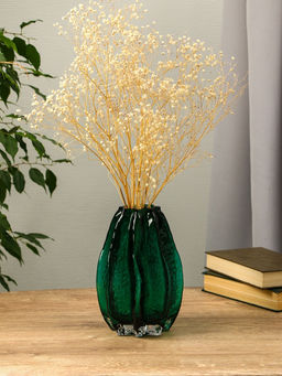 Ваза «Кэли», 21×12×6 см, стекло, зелёная