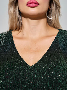 Платье 0349-1п темно-зеленый