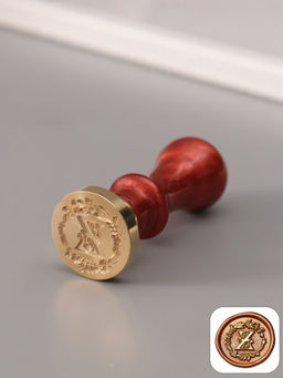 Печать для сургуча с пластиковой ручкой «Венок с буквой Z», 2.5×2.5×6.3 см