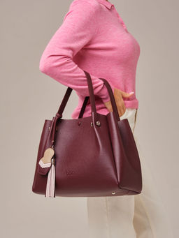 Кожаная сумка Vasilisa DBR 31210 зимняя вишня  фото 8