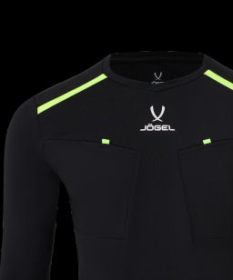 Футболка судейская с длинным рукавом JOGEL DIVISION PerFormDRY Referee LS Tee, черный  фото 4