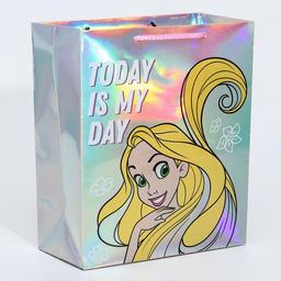 Пакет голография, горизонтальный, 25 х 21 х 10 см Today is my day, Принцессы