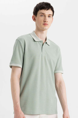 New Regular Fit K?sa Kollu Basic Duz Polo Tisort - Defacto фото 12