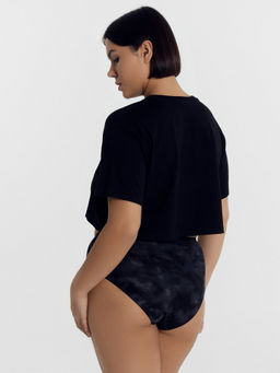 Цена за 2 штуки! Трусы женские макси черные в технике тай-дай черный тай-дай 412075 - Mark formelle фото 6