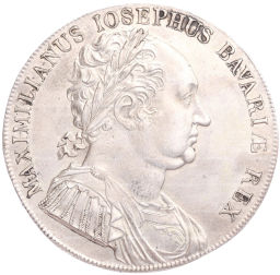 1 талер 1818 года Бавария Предоставление Конституции Баварии