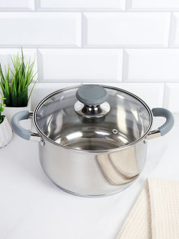 Кастрюля 3,2 л Элиос / LB-S-1106-8B-3,2 /уп 1/ индукция/ ручки с силиконом/ Гофрокороб/ KISIGA - Галеонтрейд фото 2