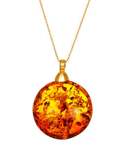 Великолепное колье из искрящегося янтаря Фортуна