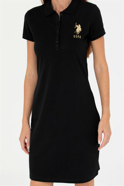 U. S. Polo Assn Женское черное трикотажное платье - U.s. polo assn фото 6