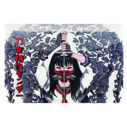 Цена за 2 шт. Папка для школьных тетрадей пластиковая Феникс+, арт. 69010/ 12 ДЕВУШКА С КАТАНОЙ (полипропилен, фор