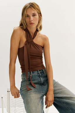 Top halter con lazada - H&m фото 5