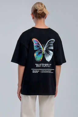 Арт. 31128 Футболка женская оверсайз 44-52 (5 шт) Цвет:черный - Калинка фото 5