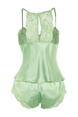 Trendyolmilla Siyah Dantelli Ip Ask?l? Saten Sortlu Dokuma Pijama Tak?m? THMSS22PT0269  фото 25