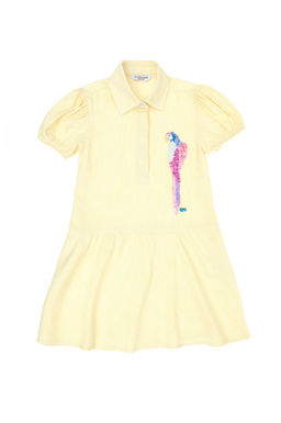 U. S. Polo Assn Неоново-желтое тканое платье с короткими рукавами для девочки - U.s. polo assn фото 8