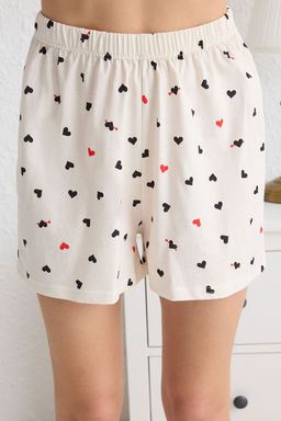 Trendyolmilla Pembe %100 Pamuklu Kalpli Ip Ask?l? Sortlu Orme Pijama Tak?m? THMSS25PT00085  фото 11