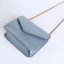 Сумка женская мессенджер на магните, 20×6×13 см, голубая