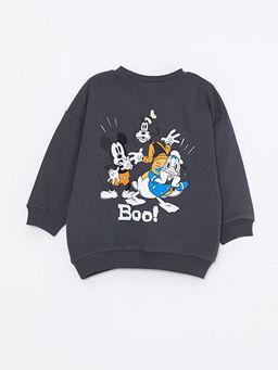 Bisiklet Yaka Uzun Kollu Bask?l? Erkek Bebek Sweatshirt - Waikiki фото 2