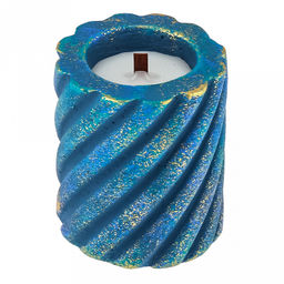 Свеча "Ионика" д7см, h8,5см, парафин, в подсвечнике из гипса, с декором, время горения 23 часа (Россия)