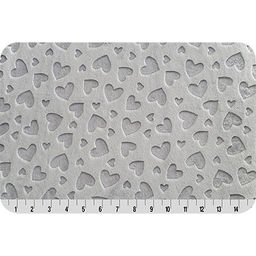 PEPPY Плюш EMBOSSED HEART ФАСОВКА 48 x 48 см 455 г/кв.м 100% полиэстер SILVER