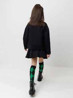 К 302764/черный жакет (бомбер) для дев