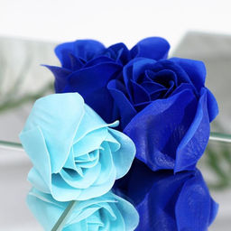 Мыльные розы, бирюзовые и синие, набор 11 шт. - SB BEAUTY фото 6