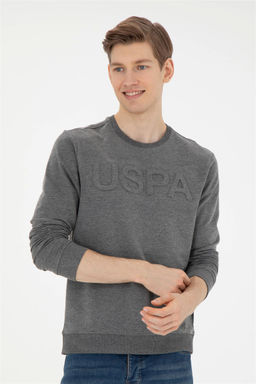 Мужской базовый свитшот антрацитовый меланж Неожиданная скидка в корзине - U.s. polo assn фото 3